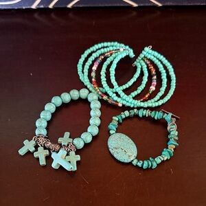 Turquoise Beaded Bracelet Set